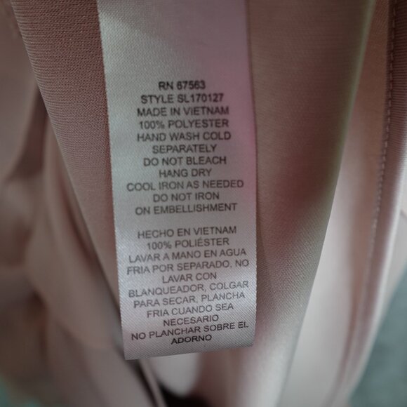 Ignite Evenings New York Dress Womens 16 Formal Tiered Blush Pink Easter Spring - Picture 9 of 10